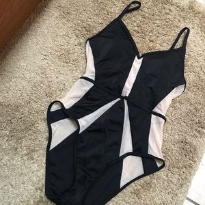 Mesh one piece swimsuit